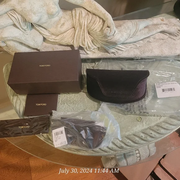 Tom Ford Lucille Cat Eye Sunglasses Dark Havanah Bordeaux  display picture 2